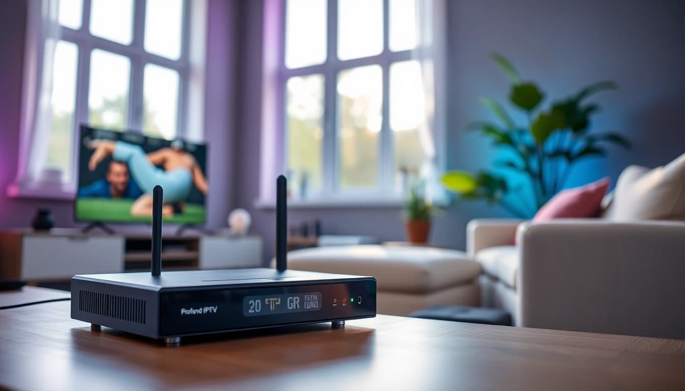 Erleben Sie iptv kaufen mit modernem Streaming-Setup und stilvollem Wohnambiente.