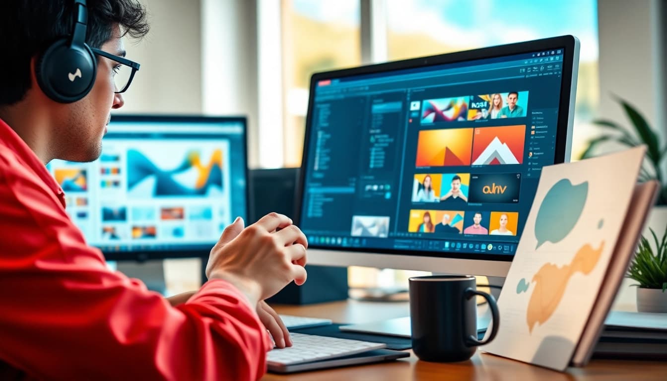 Visually stunning examples of medialen selbst gestalten in creative workspace settings.