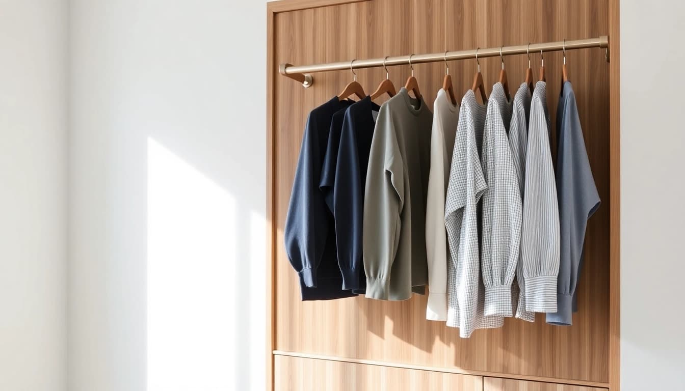 Showcase Kleiderbügel 100 Stück in a stylish wardrobe setting, enhancing organization and aesthetics.
