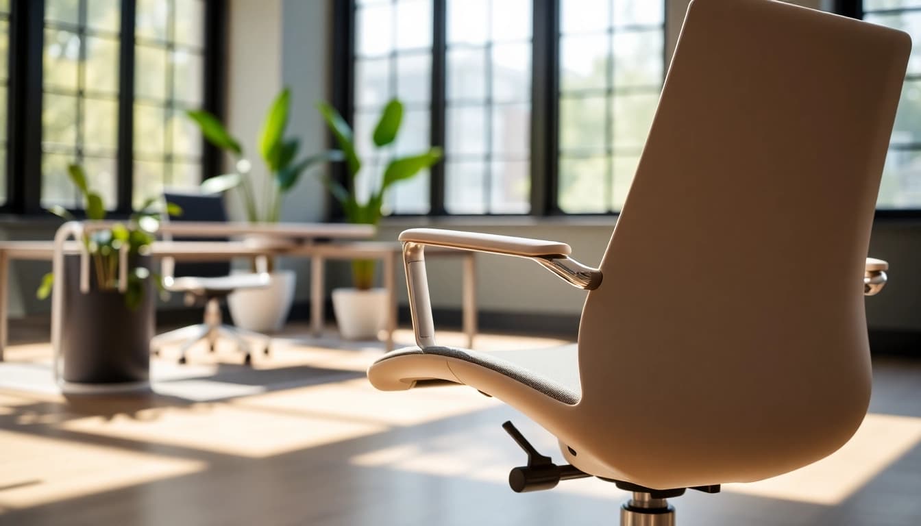 Herman Miller Setu in an ergonomic office setting, showcasing design and comfort.