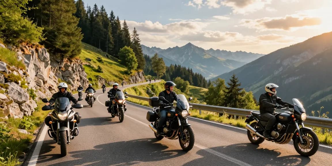 Die besten Motorradstraßen in Deutschland mit Freunden bei einem malerischen Abenteuer entdecken.