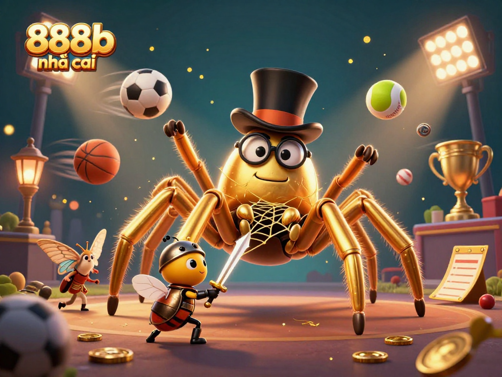 Engage with thrilling sports betting at 888b nhà cái, featuring dynamic characters in an energetic casino scene.