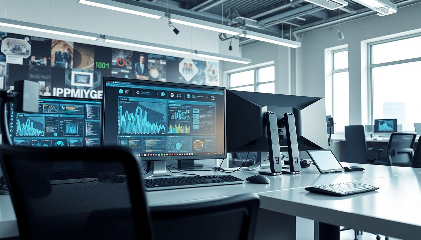 Technik Innovation in modern workspace showcasing advanced futuristic gadgets.