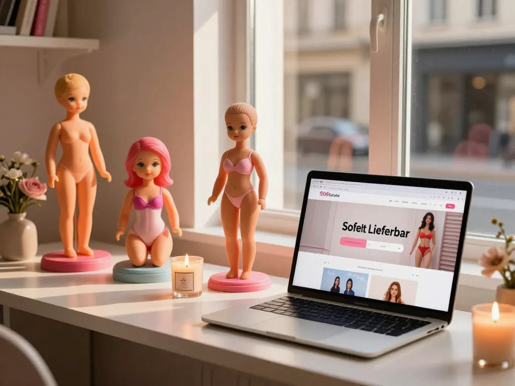 Sofort Lieferbar Erwachsenenspielzeuge in schicker Präsentation, die die sofortige Verfügbarkeit in einem eleganten Einkaufsraum hervorhebt.