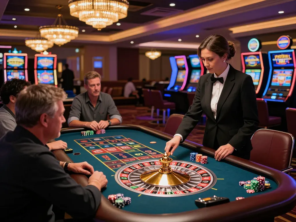 Erleben Sie aufregendes Gameplay am Roulette-Tisch im Mr Bit Casino mit lebendigen Farben und einer fesselnden Atmosphäre.
