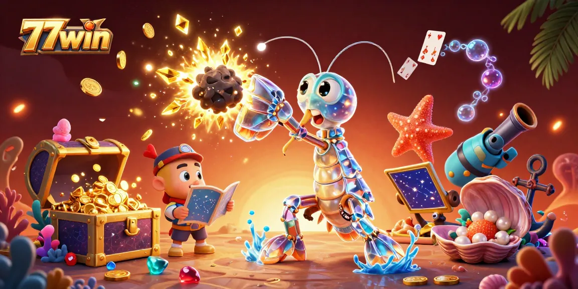 Immerse in the excitement at 77win as a galactic samurai shrimp punches through a treasure-filled asteroid.