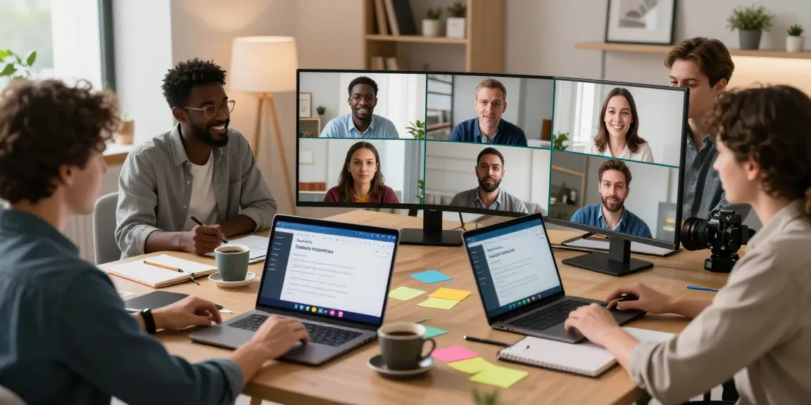 Live-Übersetzer App in Nutzung während eines virtuellen Meetings mit professionellen Nutzern.