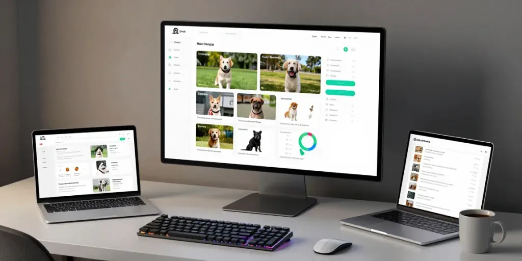 Hundetrainingsplan: Digitale Plattform für effektives Hundetraining und Softwareentwicklung, die Vertrauen fördert.