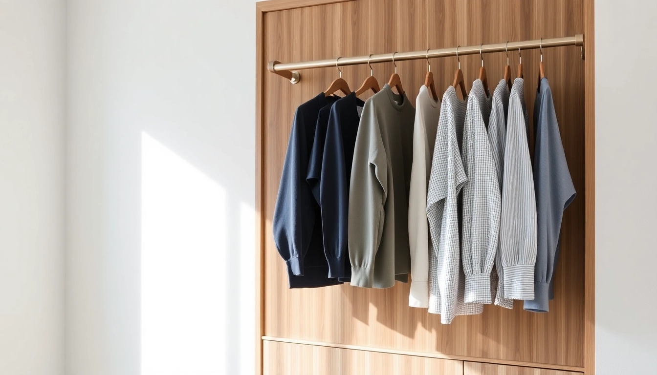 Showcase Kleiderbügel 100 Stück in a stylish wardrobe setting, enhancing organization and aesthetics.