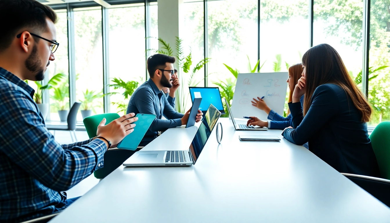 Auf https://piraminds.com/ arbeiten Fachleute zusammen in einem modernen, lichtdurchfluteten Büro.