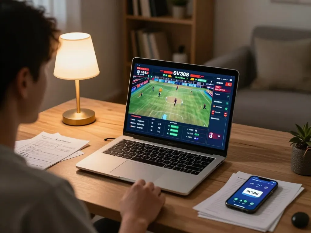 Engaging live betting experience on SV388 with vibrant live match footage displayed