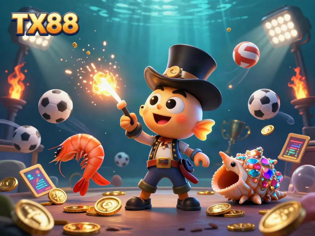 Engage in thrilling gameplay at TX88 with stunning underwater characters and dynamic sports elements.