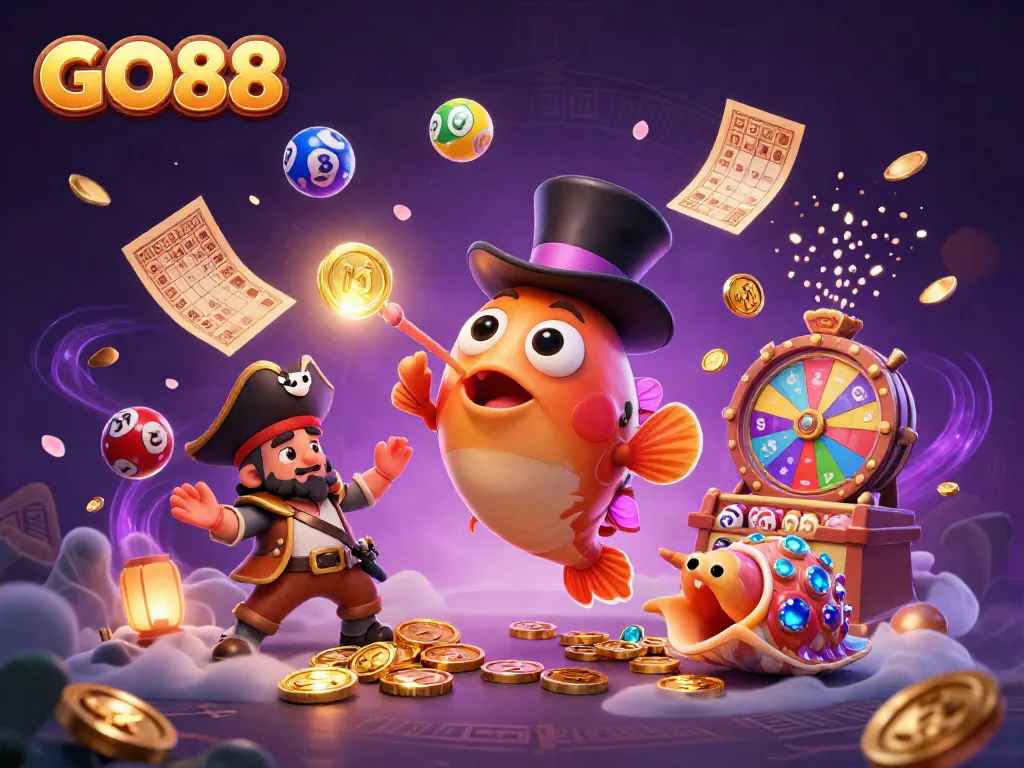 Engage with GO88’s thrilling world of underwater adventure featuring vibrant casino elements.