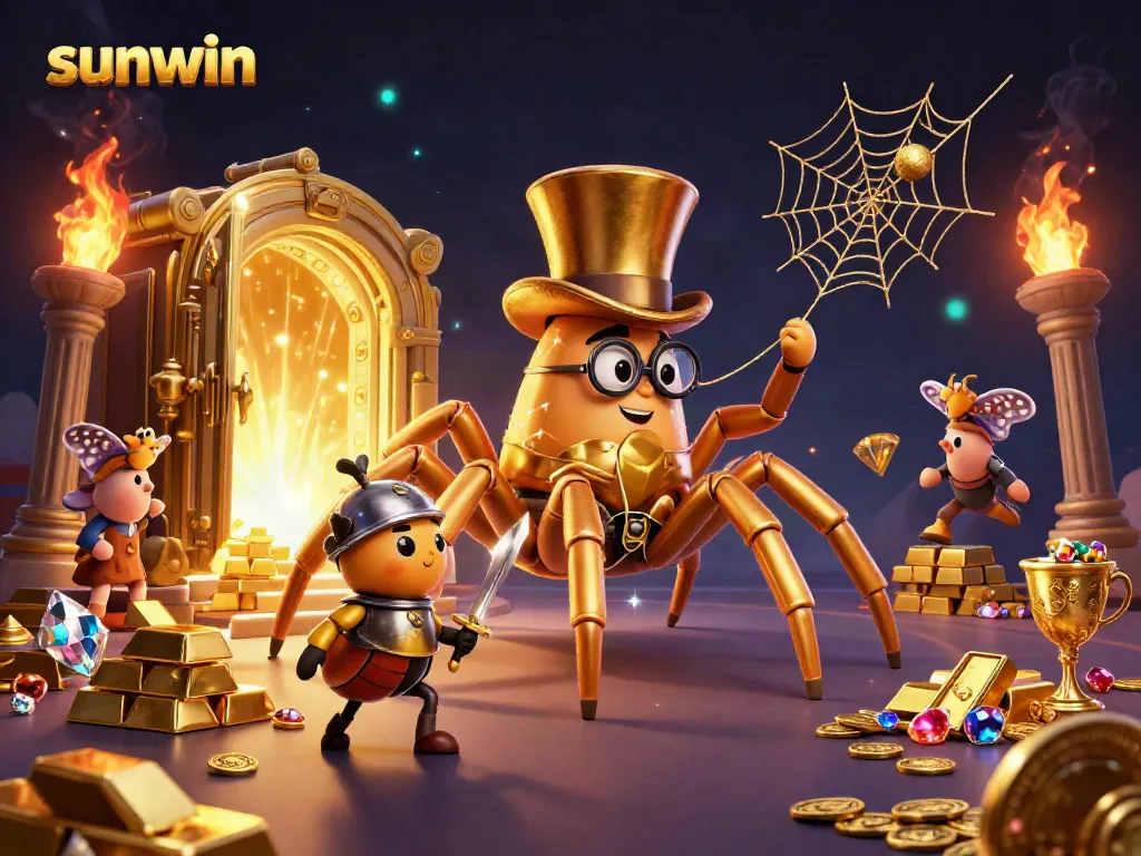 Experience the thrilling ambiance of sunwin's online games with golden treasures and engaging characters.