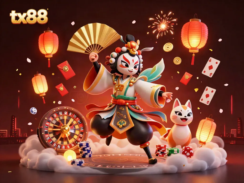 Experience exhilarating gameplay with tx88 in a vibrant 3D casino atmosphere filled with dynamic betting elements.