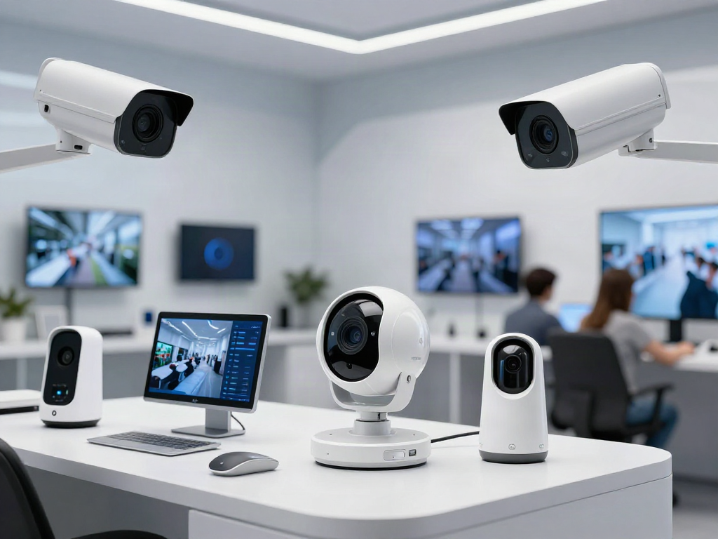 Überwachungskamera Kaufratgeber: Innovative Sicherheitslösungen und fortschrittliche Technologie in einem modernen Büro.