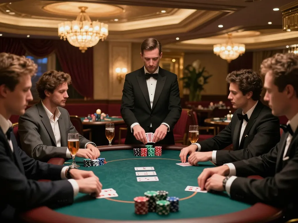 Engaged players enjoying a strategic poker game at QQ88, showcasing the excitement of casino gaming.