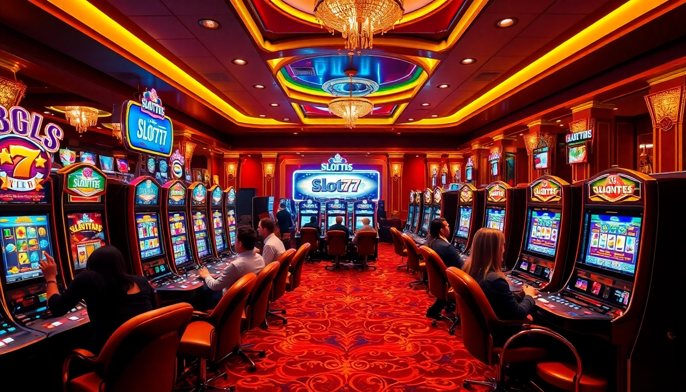 Engaging Slot777 gameplay experience in a luxurious casino setting.