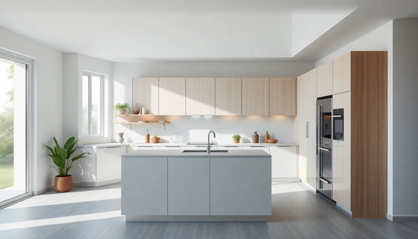 Küchenstudio in Frankfurt am Main mit modernen Designelementen und Lichtakzenten.