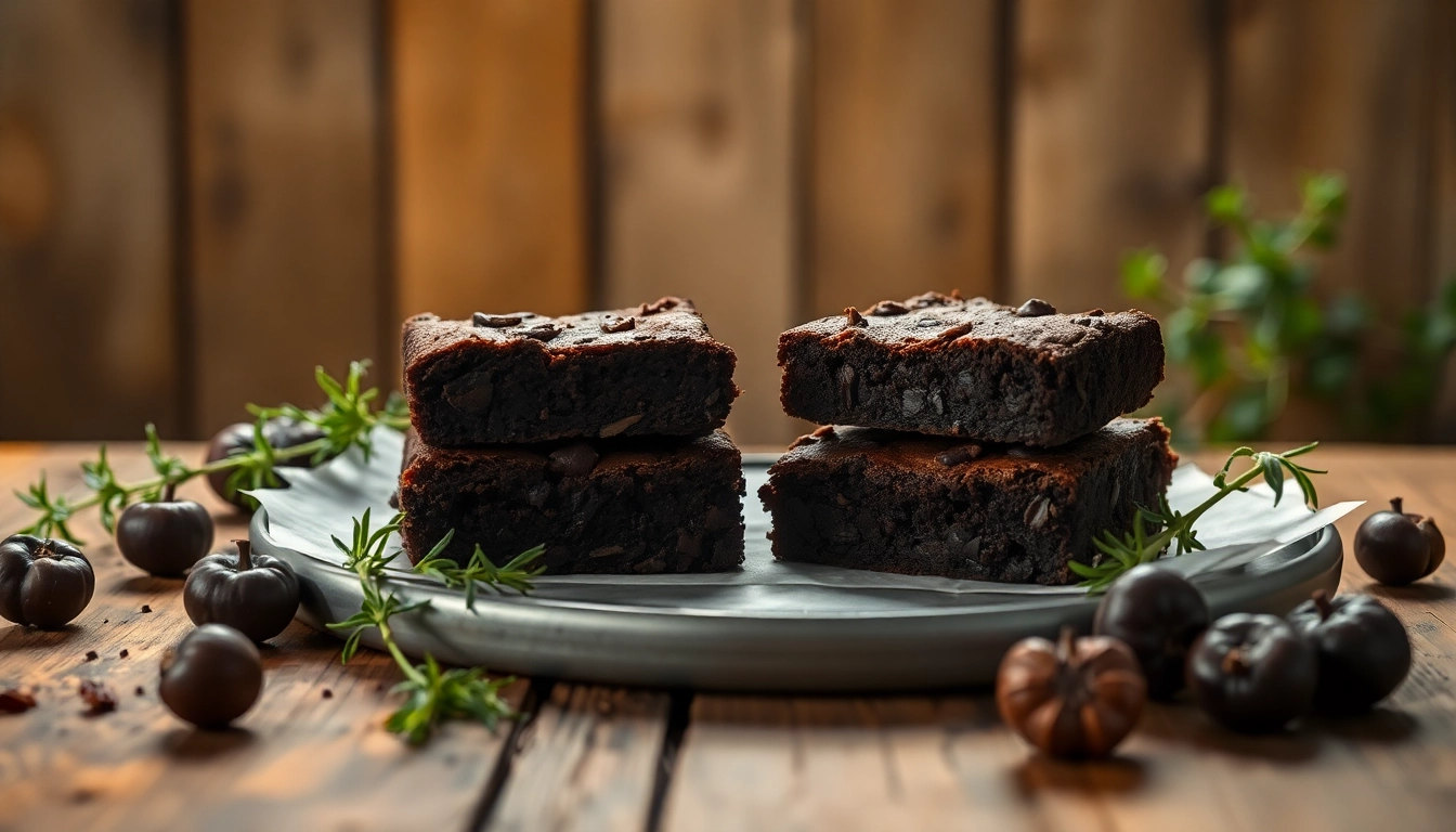 Genießen Sie leckere Hashbrownies, die frisch aus dem Ofen kommen und mit feinen Schokoladestücken dekoriert sind.