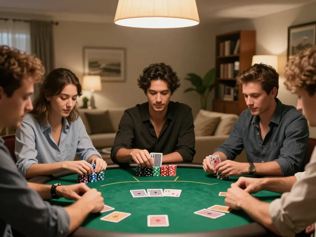 Play poker with friends at home, showcasing the social side of casino vua88 gaming experiences.