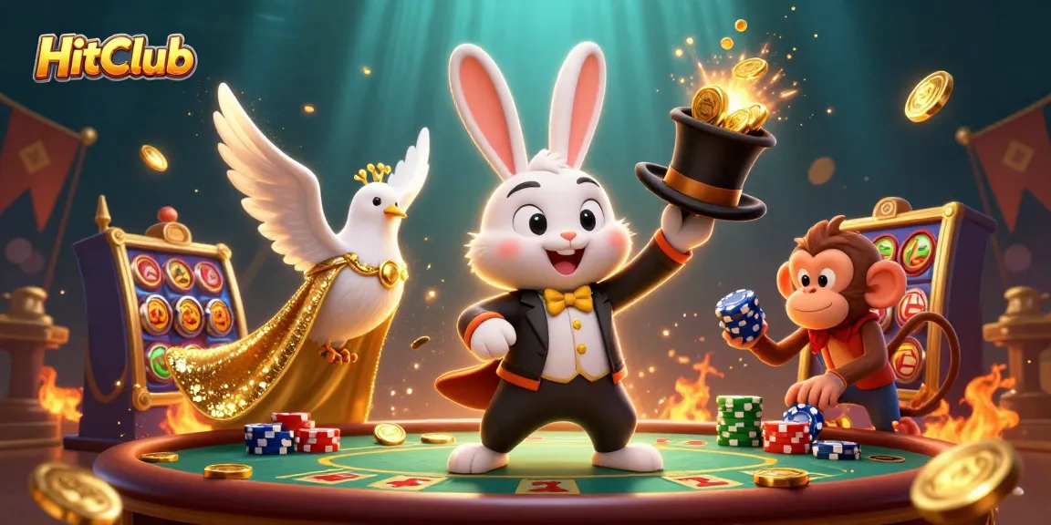 Experience the thrill of HitClub with a magician rabbit, dove, and monkey in action.