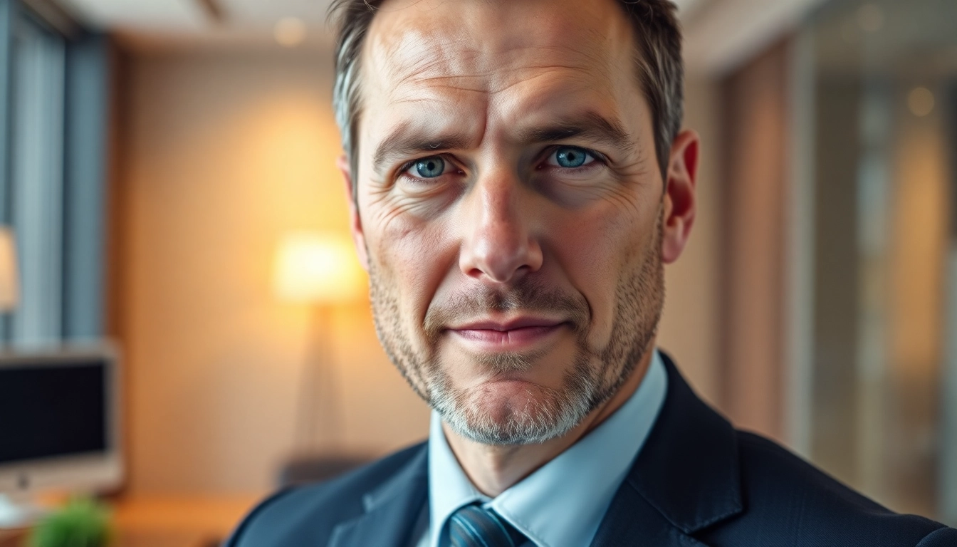 Erfolgreicher Headhunter berät Kunden in einem modernen Büro, während er potenzielle Kandidaten anspricht.