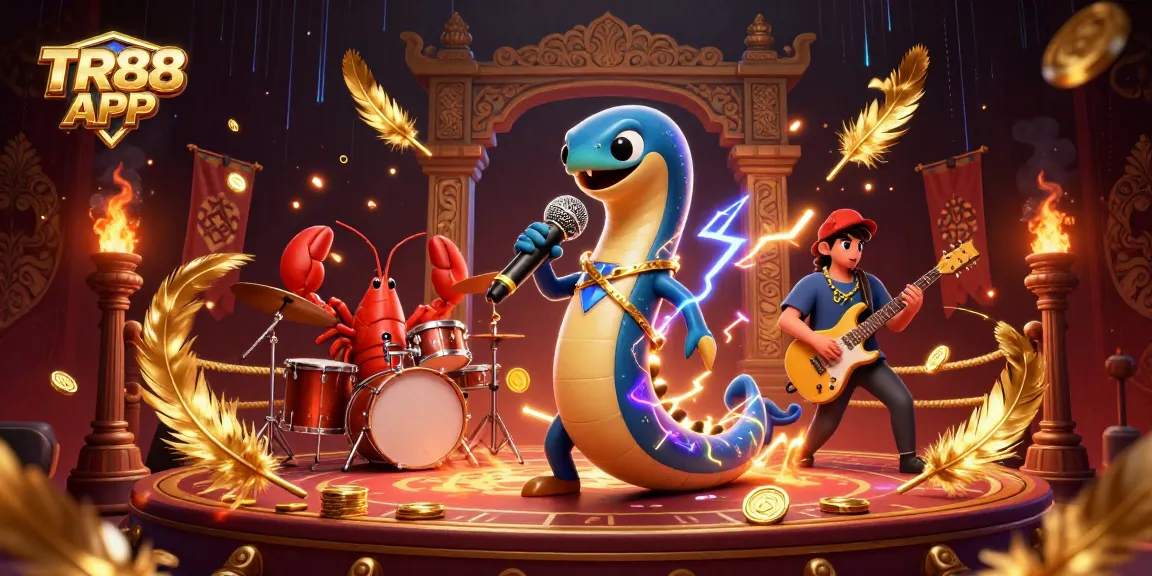 Experience the vibrant excitement of the TR88 APP with electric eel DJs and casino action.