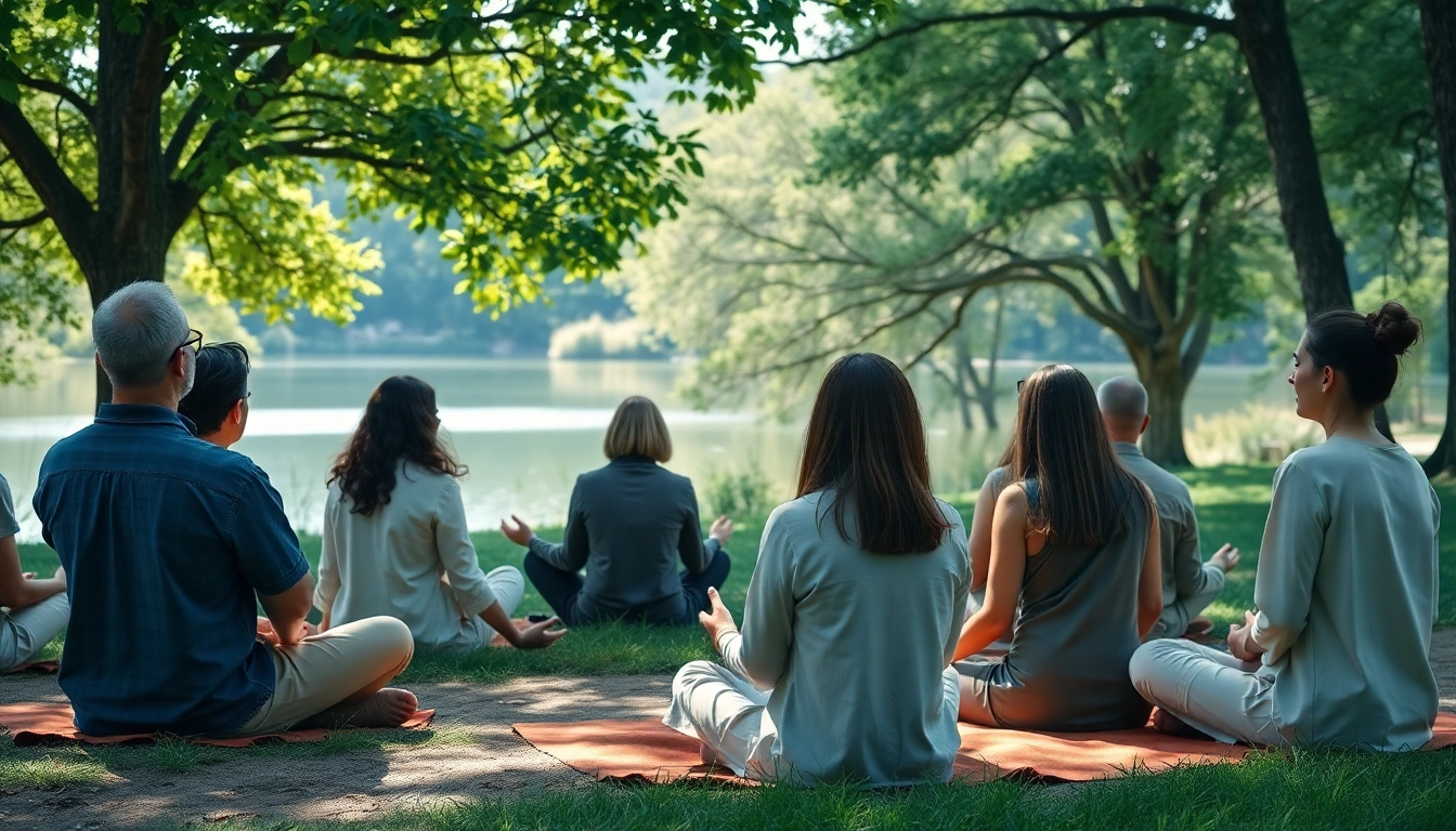 Besonders wichtig, die Teilnehmer bei einem spirituellen Seminar vertieft in Meditation und Reflexion.