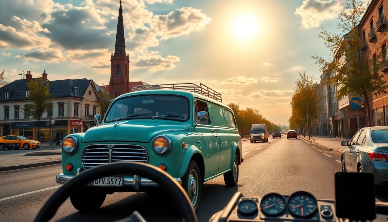 Kfz Gutachter Köln inspiziert ein Fahrzeug auf einer Kölner Straße mit professionellen Werkzeugen.