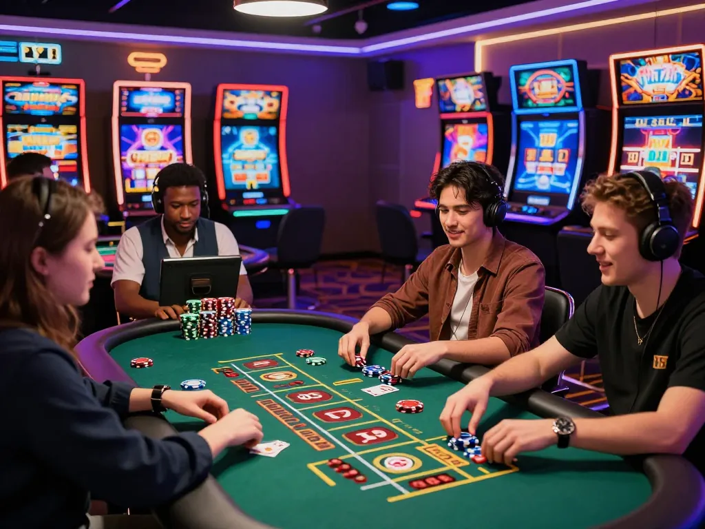 Exciting virtual gaming experience at 娛樂城 with players engaging at live dealer tables and vibrant animations.