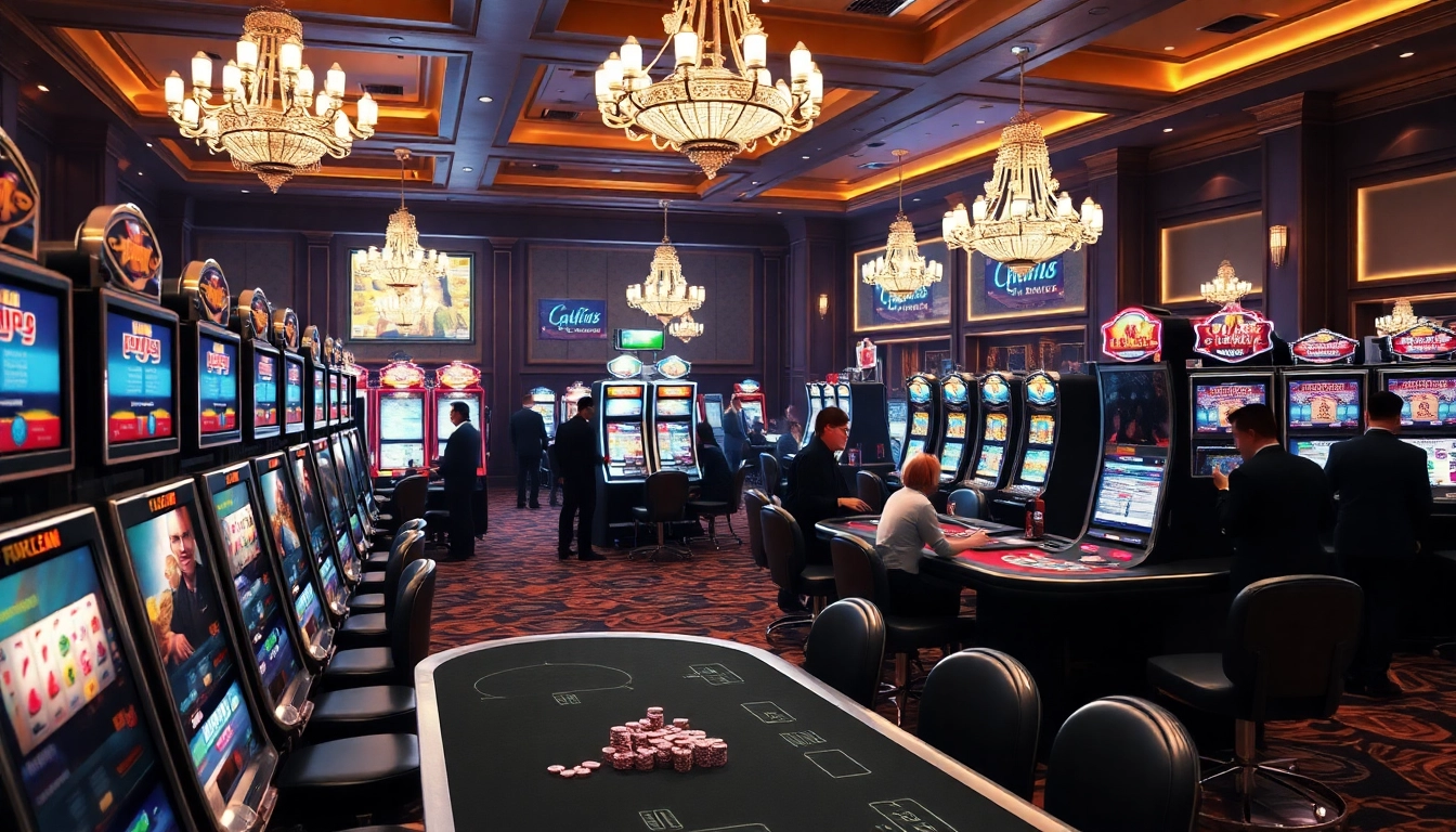 Spielen im Casino von Golisimo Germany mit aufregenden Spielautomaten in festlicher Atmosphäre.