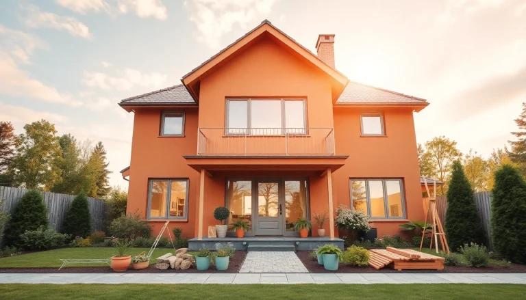 Illustration einer ansprechenden Hausrenovierung, die kreative Möglichkeiten für Ihr Zuhause zeigt.