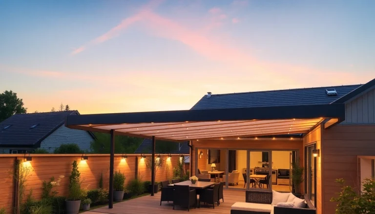 Schützen Sie Ihre Terrasse mit einer stilvollen Terrassenüberdachung mit Markise, die elegantes Design und Komfort vereint.