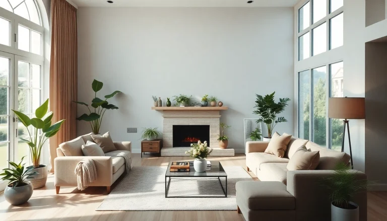 Staged living room showcasing the Hauskauf journey with welcoming decor and natural light.