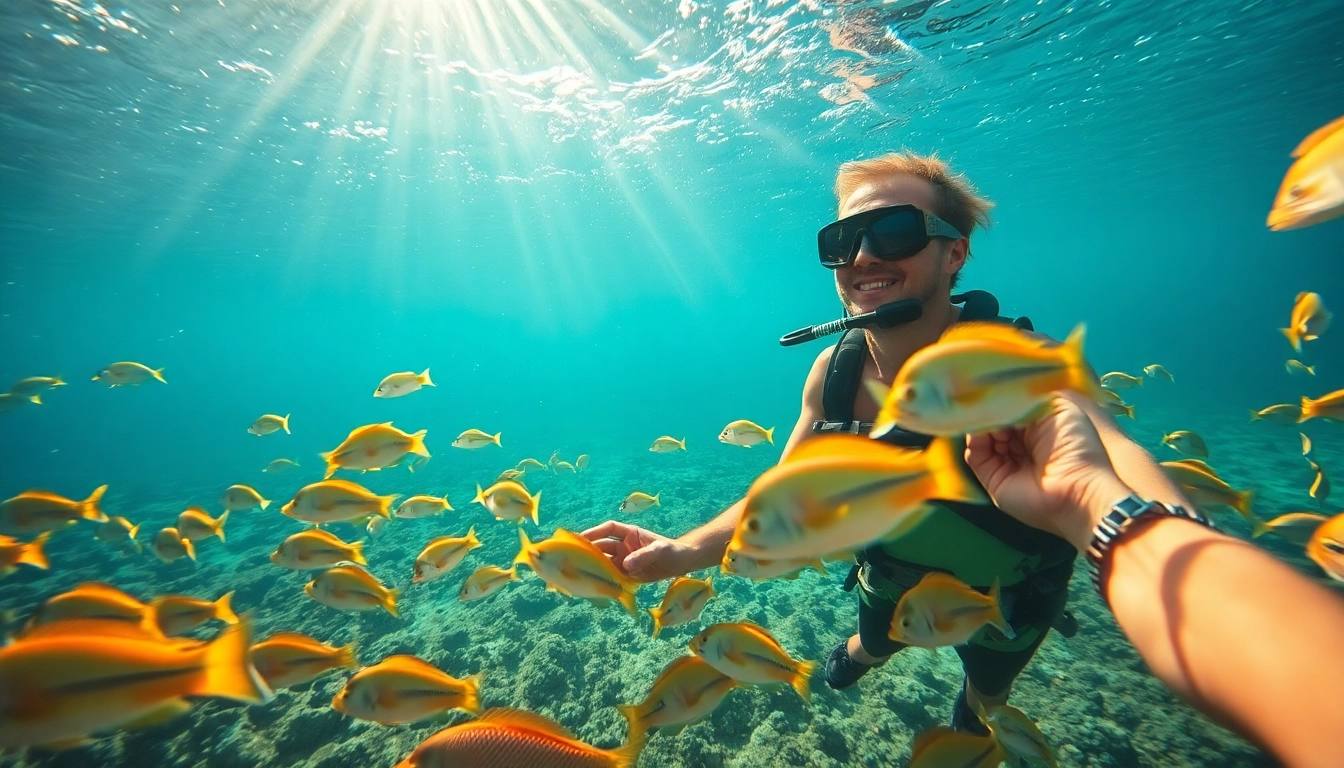 TauchKurs Mexiko: Taucher erkundet die farbenfrohe Unterwasserwelt mit Korallen und Fischen.