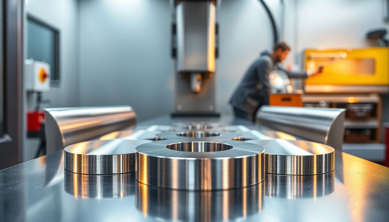 CNC Glanzdrehen Felgen München zeigt hochglänzende Felgen, die in einer modernen Werkstatt präzise bearbeitet werden.