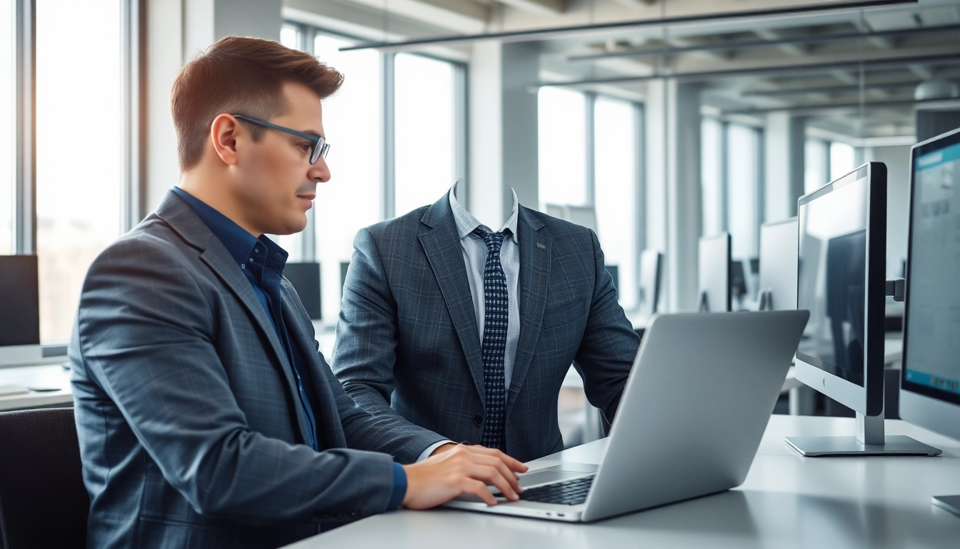 Headhunter IT analysiert Bewerberprofile in einem modernen Büro.