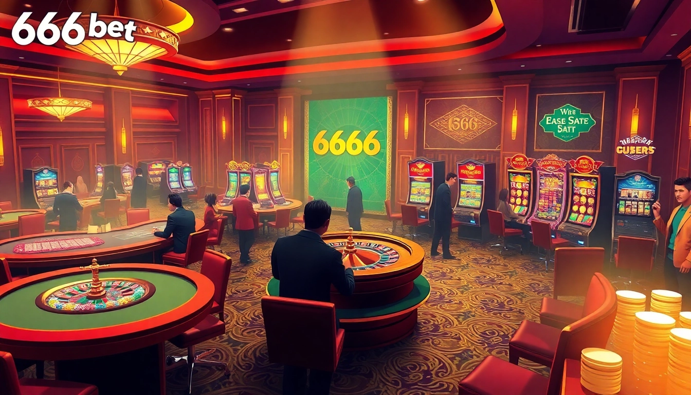 Experience the excitement of 6666bet with engaging online casino gameplay featuring colorful tables and spinning roulette.
