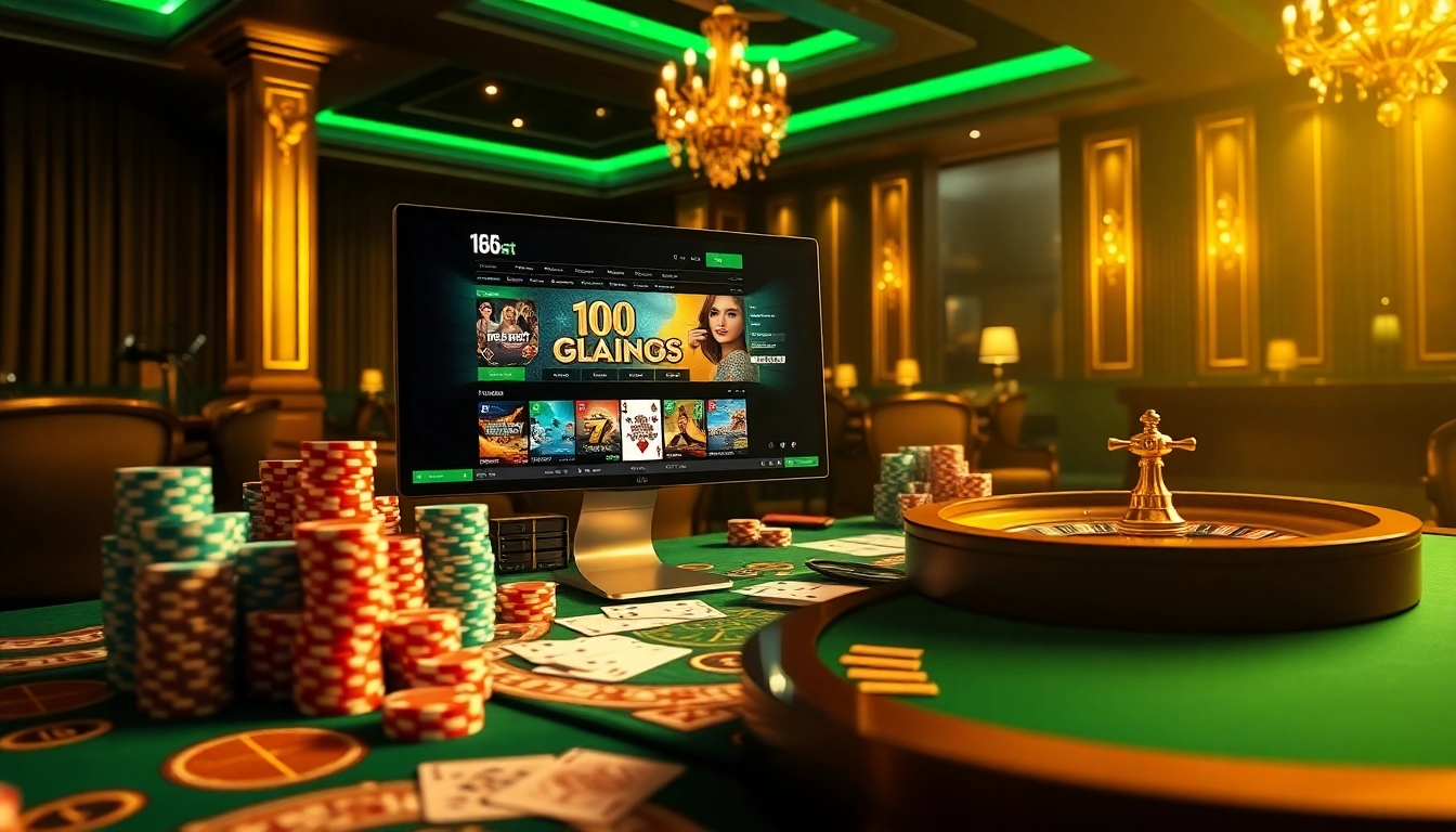 Players engage with 136bet's online casino interface featuring poker chips and roulette.