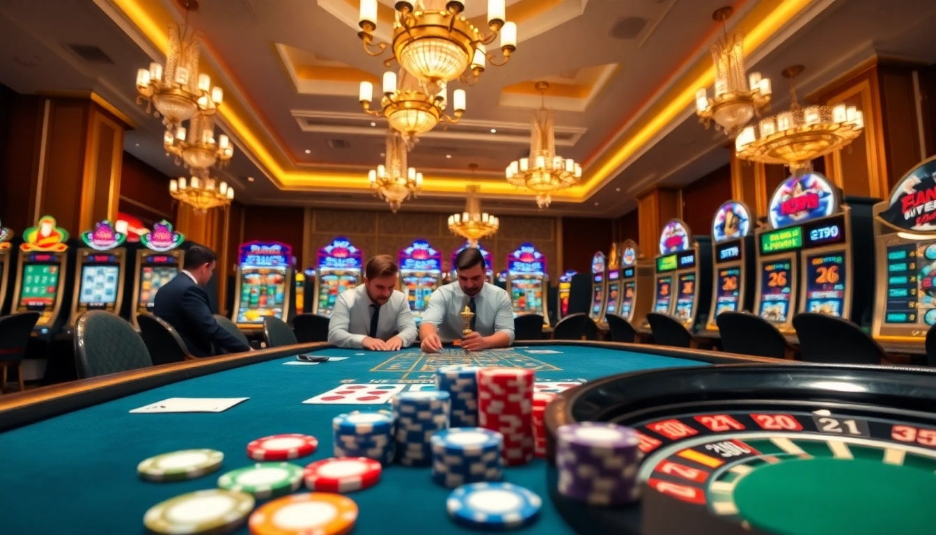 Experience thrilling poker gameplay at tg88 in a luxurious casino setting.