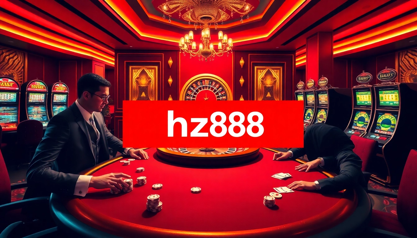 Experience luxury gaming with hz88 at an upscale casino table featuring poker chips and cards.
