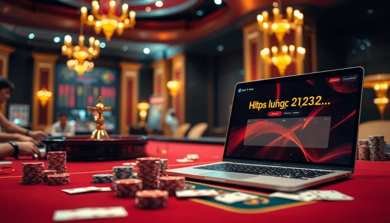Experience high-stakes gambling at https://luongsontv23.com/ with a luxurious casino table setup.