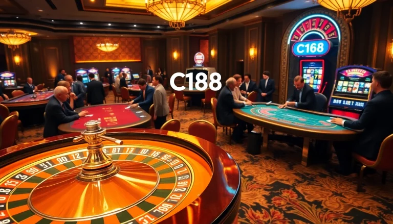 Experience thrilling gameplay at C168 casino with vibrant gaming tables and engaging players.
