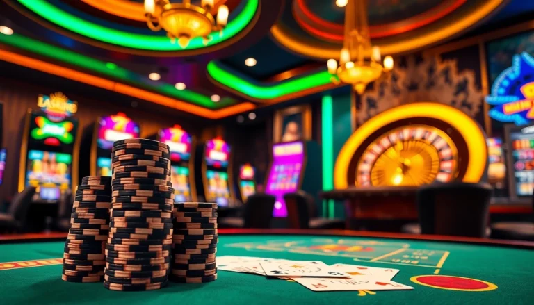 Immersive casino experience at s8king.com with vibrant betting tables and slot machines.