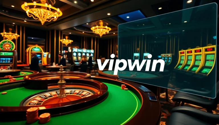 Engaging players at casino tables wrapping the 'vipwin' brand in an elegant gaming atmosphere.