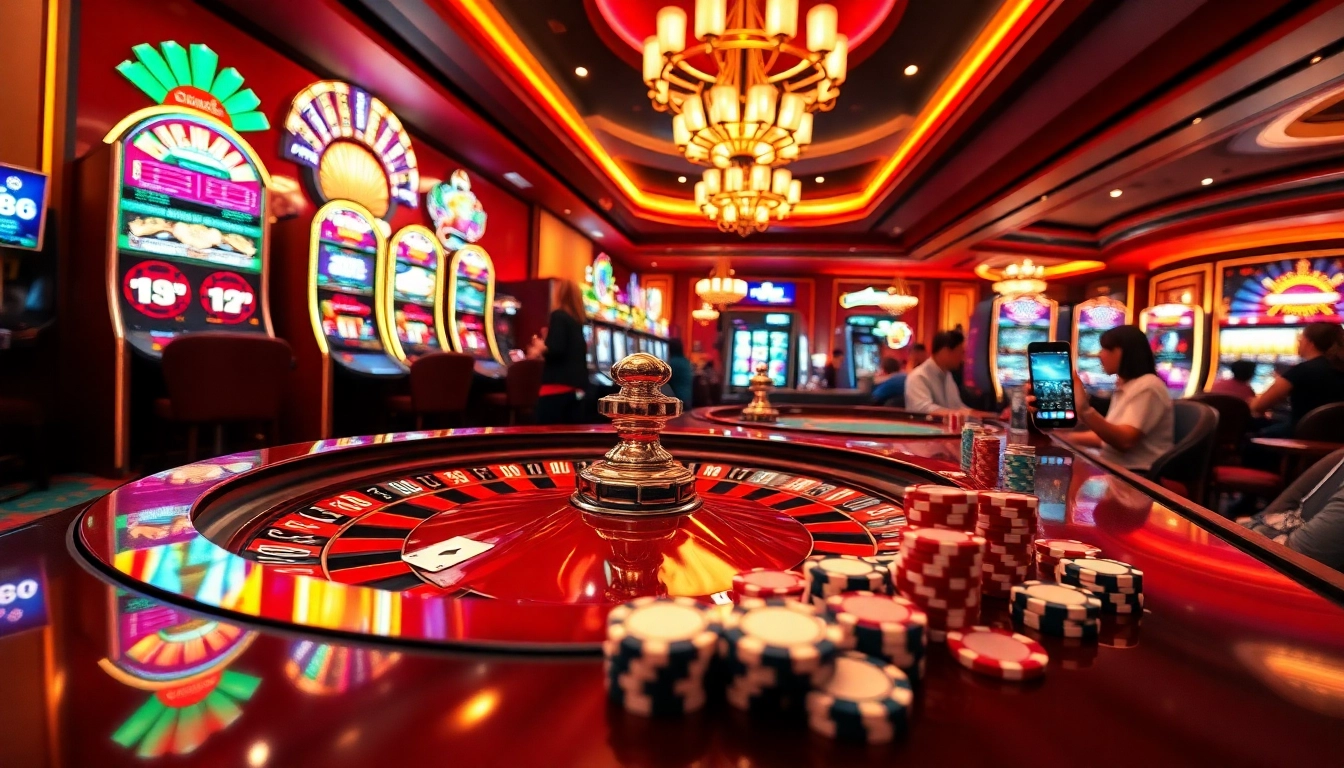 Players enjoying their time at RR88's vibrant casino tables, engaging in exciting games.