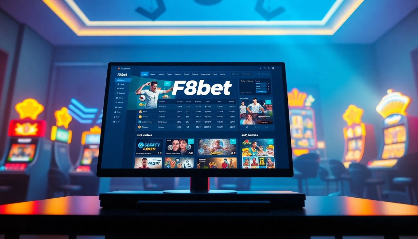 F8bet online betting platform showcasing diverse gaming options and vibrant interface.