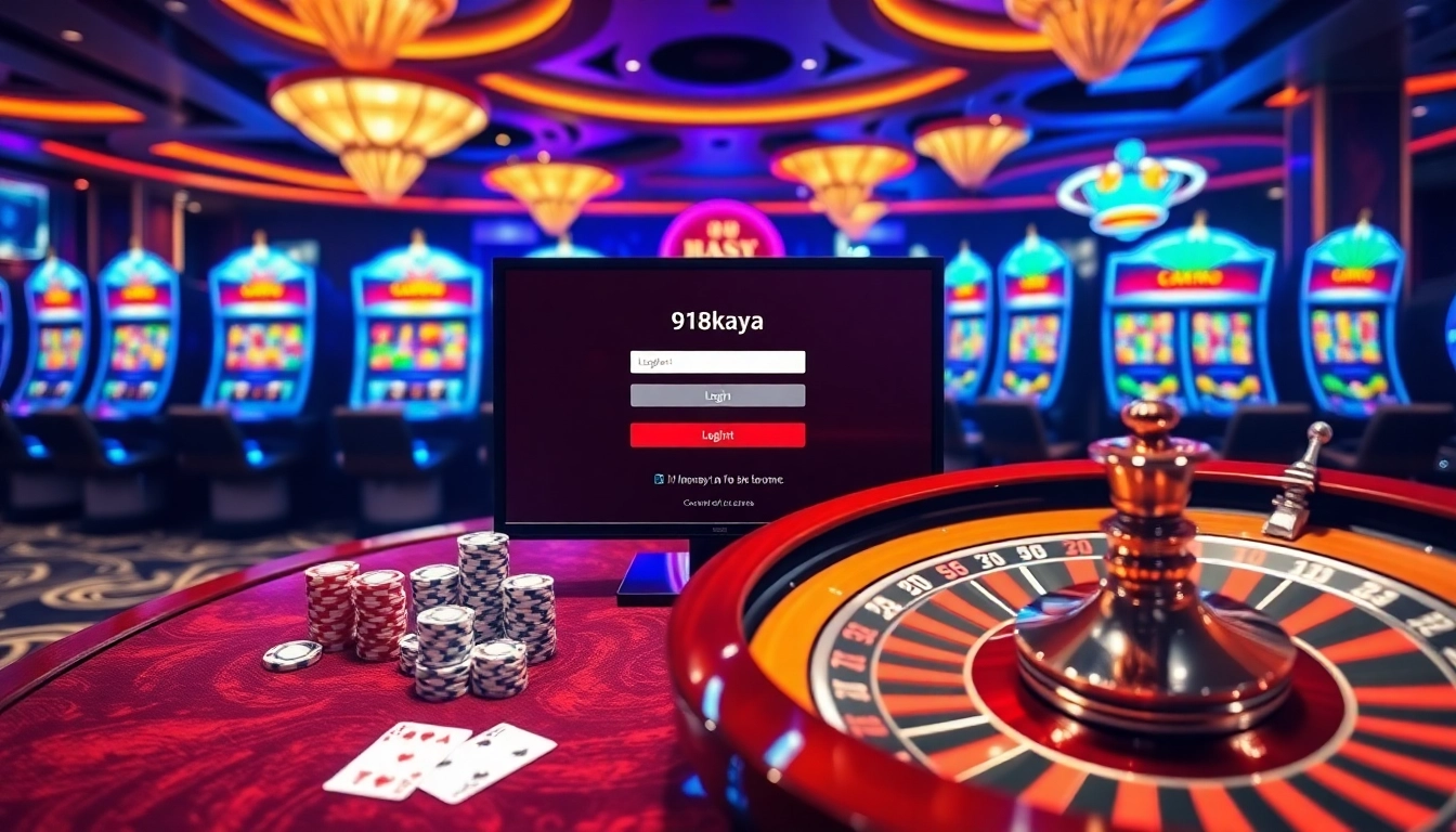 Experience seamless gaming with 918kaya Login on a stylish casino interface.