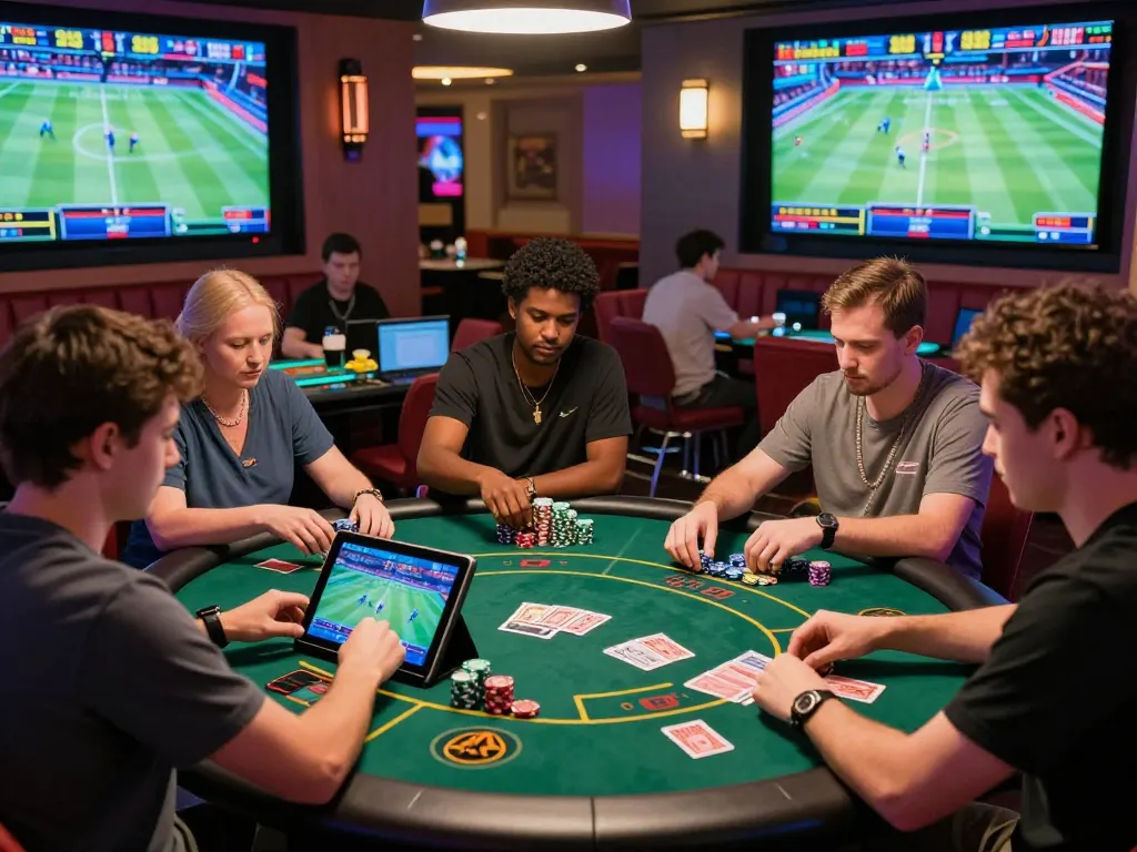 Experience the excitement of VN88's online gambling with diverse players enjoying sports betting and casino games.